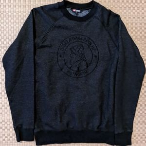 66 Degrees North Iceland Logn Sweater Charcoal Men's Size Small Made In Portugal